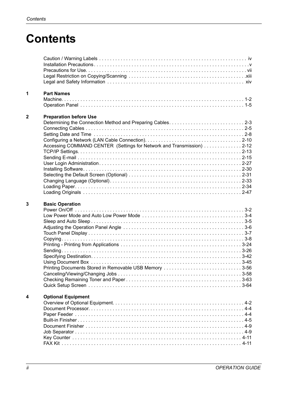 TA Triumph-Adler DC 2325 User Manual | Page 4 / 229