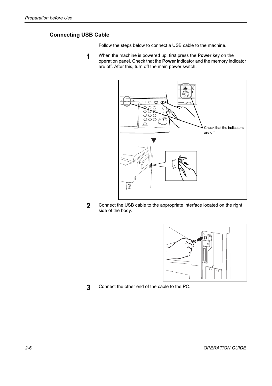Connecting usb cable | TA Triumph-Adler DC 2325 User Manual | Page 40 / 229