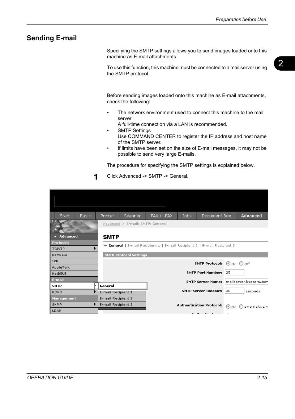 Sending e-mail, Sending e-mail -15 | TA Triumph-Adler DC 2325 User Manual | Page 49 / 229