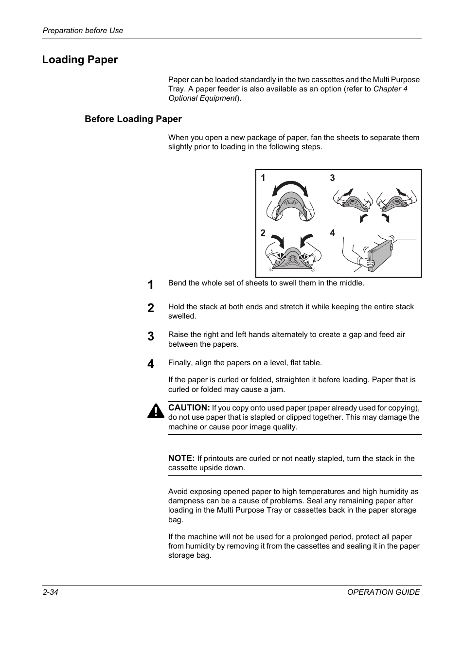 Loading paper, Before loading paper, Loading paper -34 | TA Triumph-Adler DC 2325 User Manual | Page 68 / 229