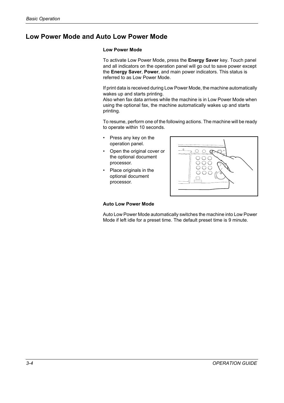 Low power mode and auto low power mode, Low power mode and auto low power mode -4 | TA Triumph-Adler DC 2325 User Manual | Page 90 / 229