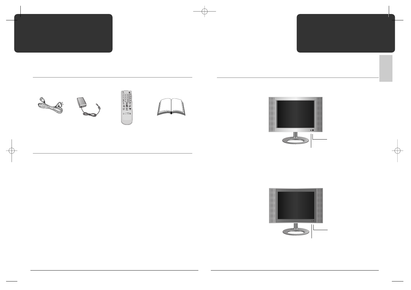 Functional overview, Supplied accessories, Front | Daewoo DSL-17W1T User Manual | Page 5 / 18