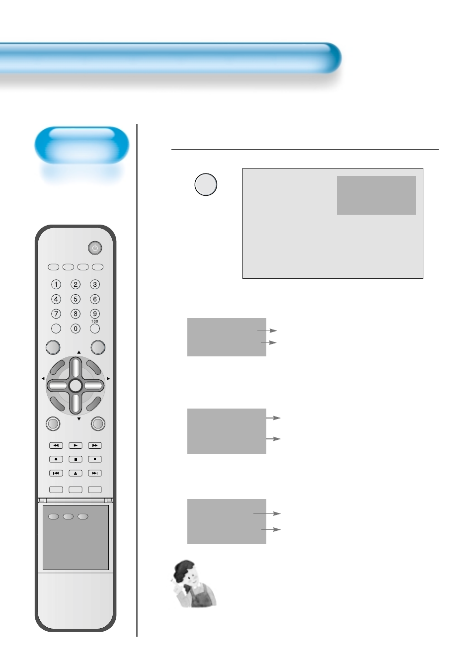 Press the “display” button, If you watch component, pc or dvi, If you watch tv | If you watch vcr image, Checking the current input signal, Ch mode ch no. mono/stereo/ sap/st. sap time, Video 1 ntsc 60 hz, Display, Press the “display” button on the remote control | Daewoo DTS - 42 User Manual | Page 60 / 79