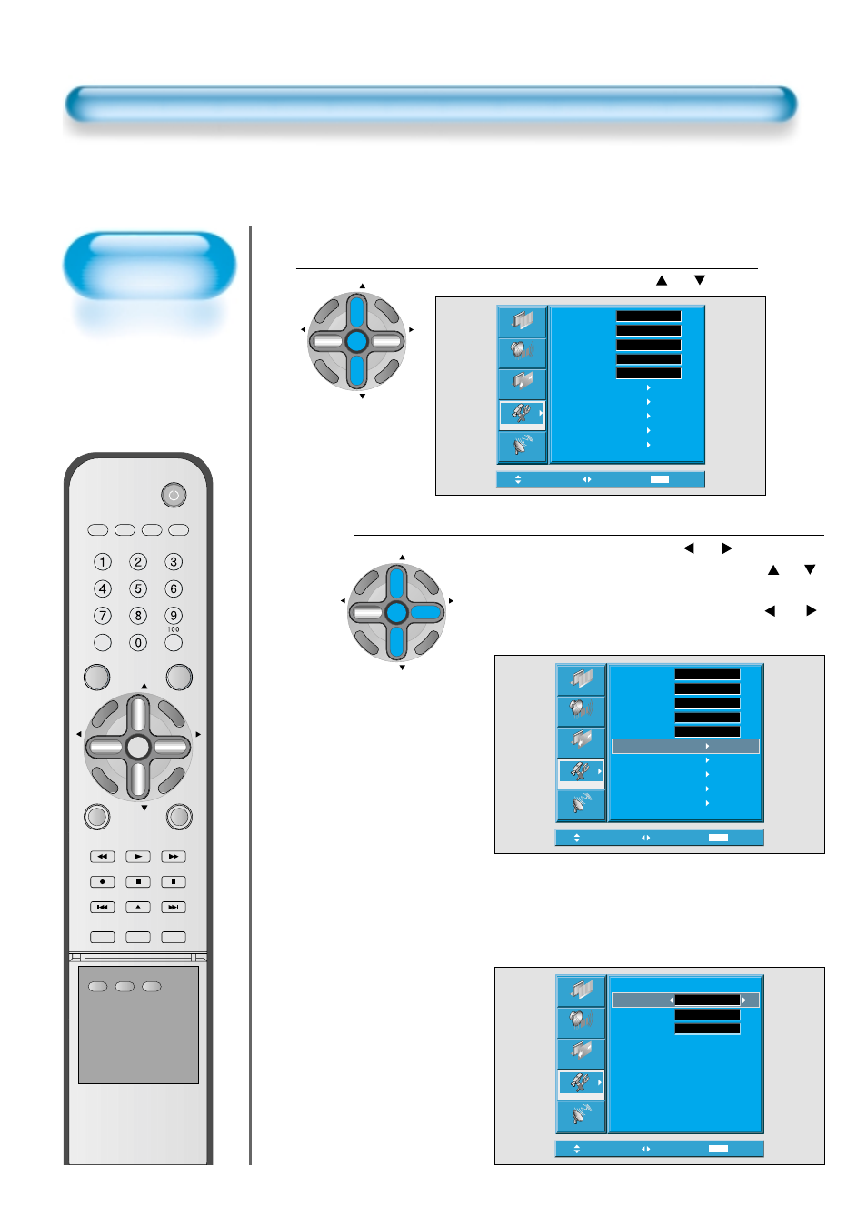 Closed caption setting, Select features, Select closed caption | Caption box setting, Select [features] by pressing the “ ch ” button | Daewoo DTS - 42 User Manual | Page 66 / 79
