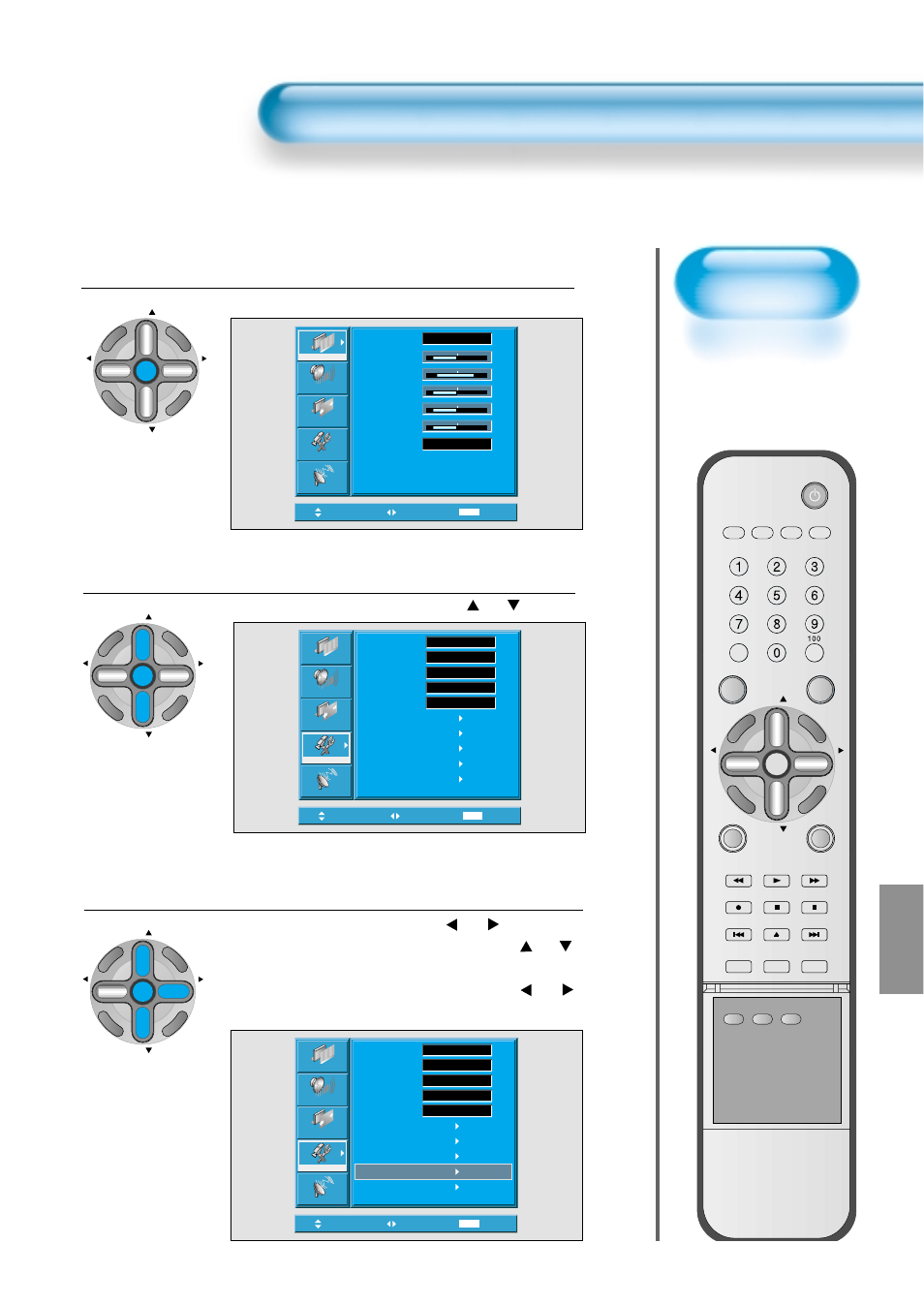 Parental lock setting, Press the menu button, Select features | Select the parental lock, Parental lock, The menu screen will be displayed as below, Select [features] by pressing the “ ch ” button, Enter the sub menu by using the, Button | Daewoo DTS - 42 User Manual | Page 71 / 79