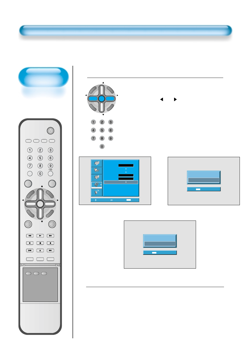 Parental lock setting, Change password, Exit from the “parental control” menu | Daewoo DTS - 42 User Manual | Page 74 / 79