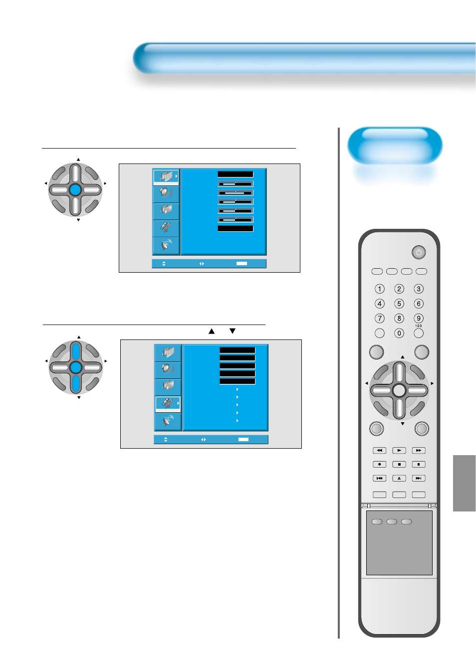 Initialize setting, Press the menu button, Select features | Back to initialization, The menu screen will be displayed as below, Select [features] by the “ ch ” button | Daewoo DTS - 42 User Manual | Page 75 / 79