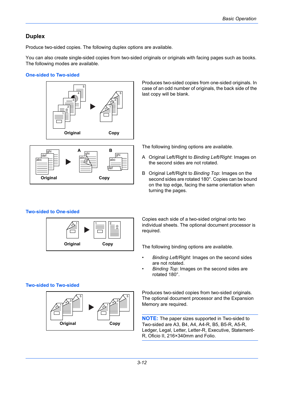 Duplex, Ge 3-12), E 3-12 | TA Triumph-Adler DC 2435 User Manual | Page 106 / 568