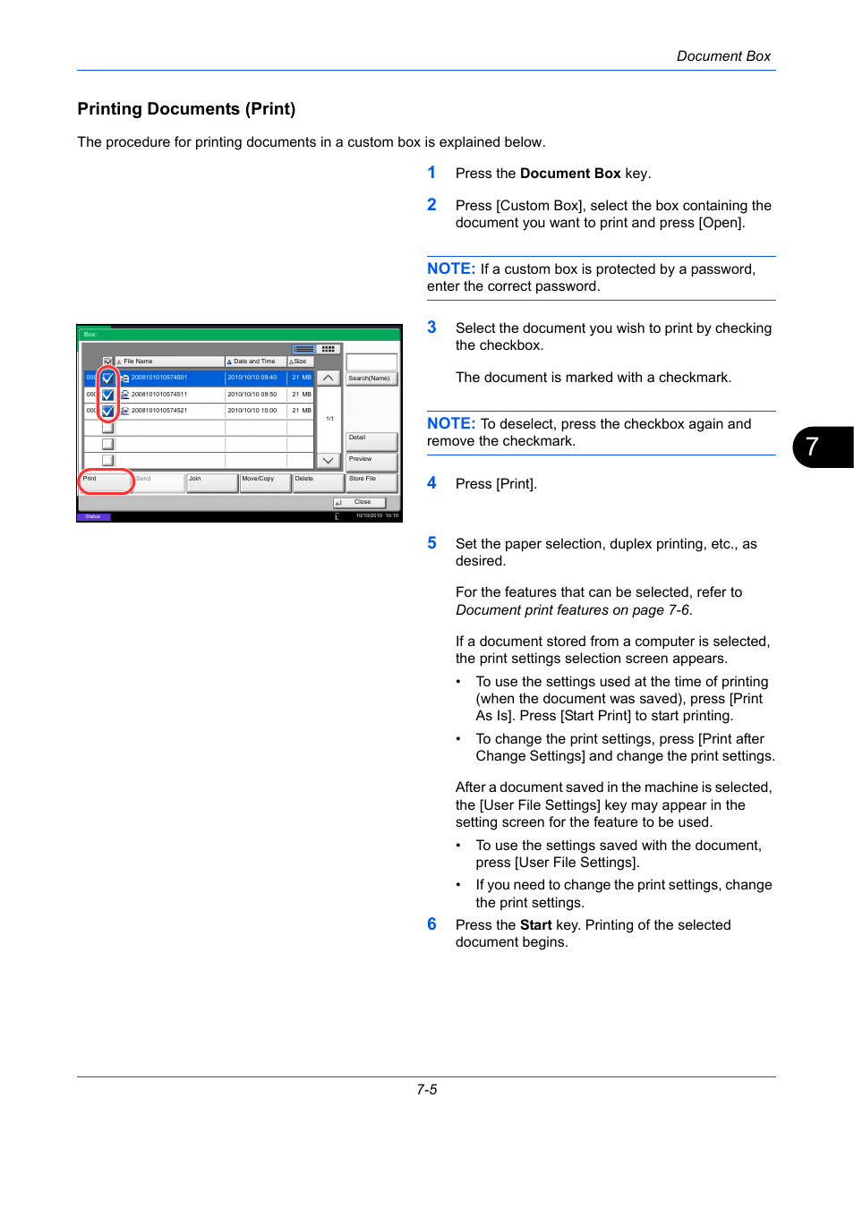 Printing documents (print) | TA Triumph-Adler DC 2435 User Manual | Page 261 / 568