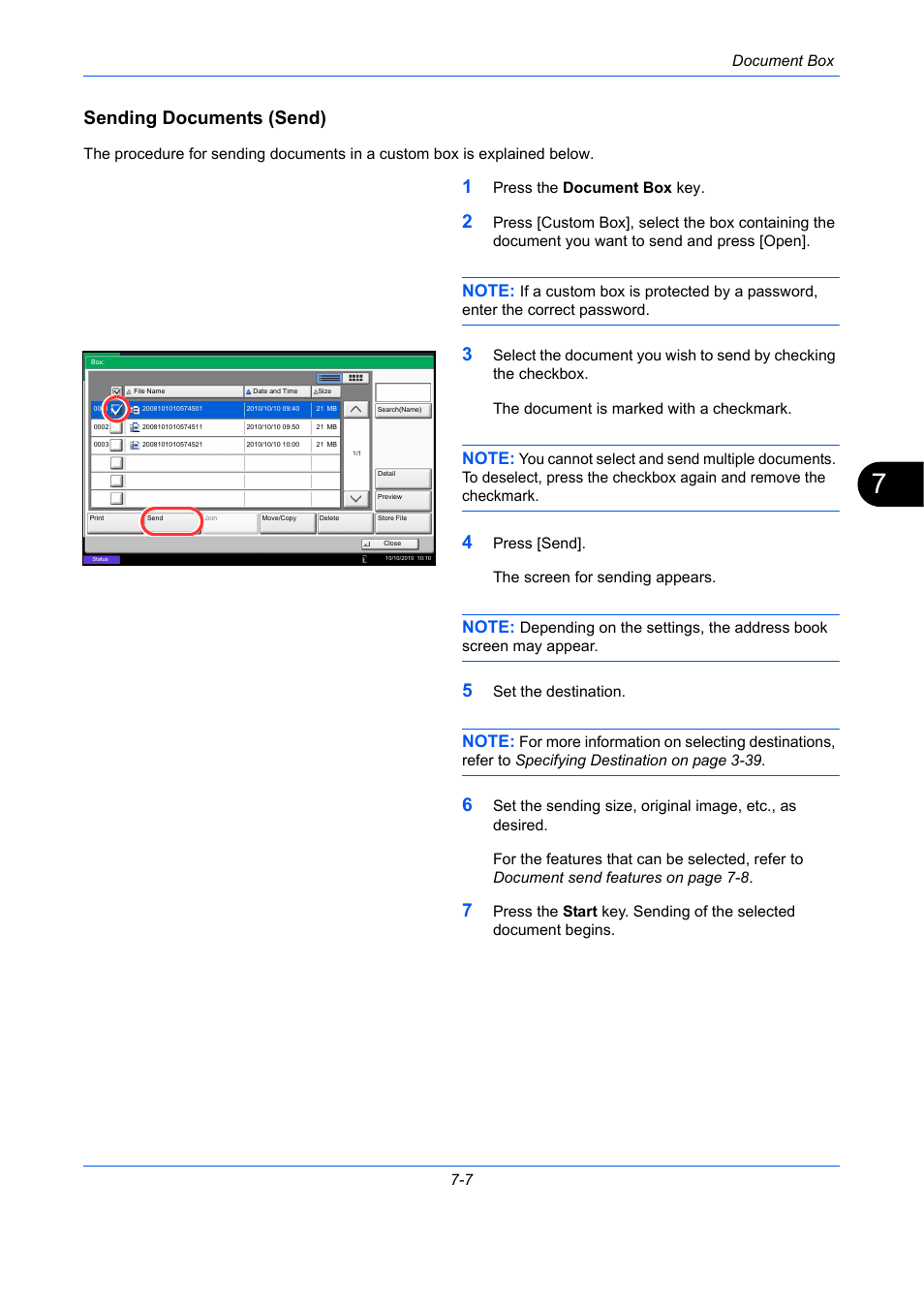 Sending documents (send) | TA Triumph-Adler DC 2435 User Manual | Page 263 / 568