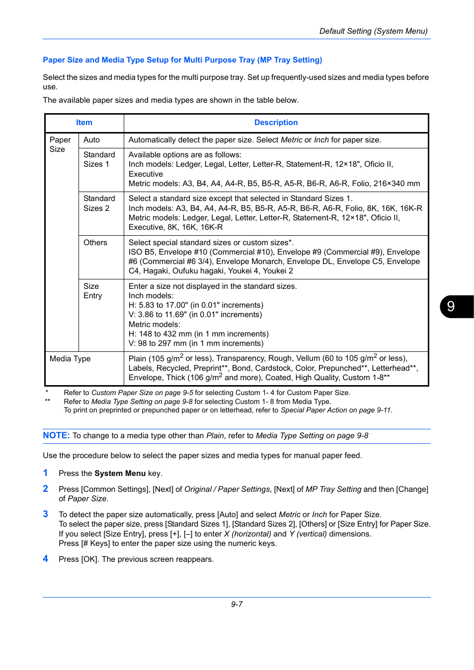 E 9-7) | TA Triumph-Adler DC 2435 User Manual | Page 305 / 568