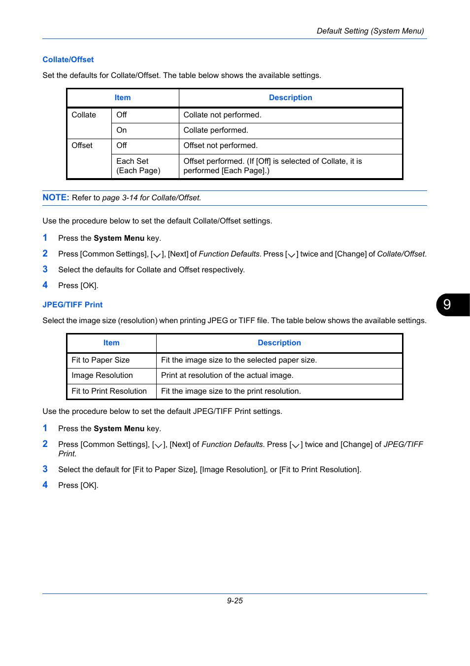 E 9-25), E 9-25 | TA Triumph-Adler DC 2435 User Manual | Page 323 / 568