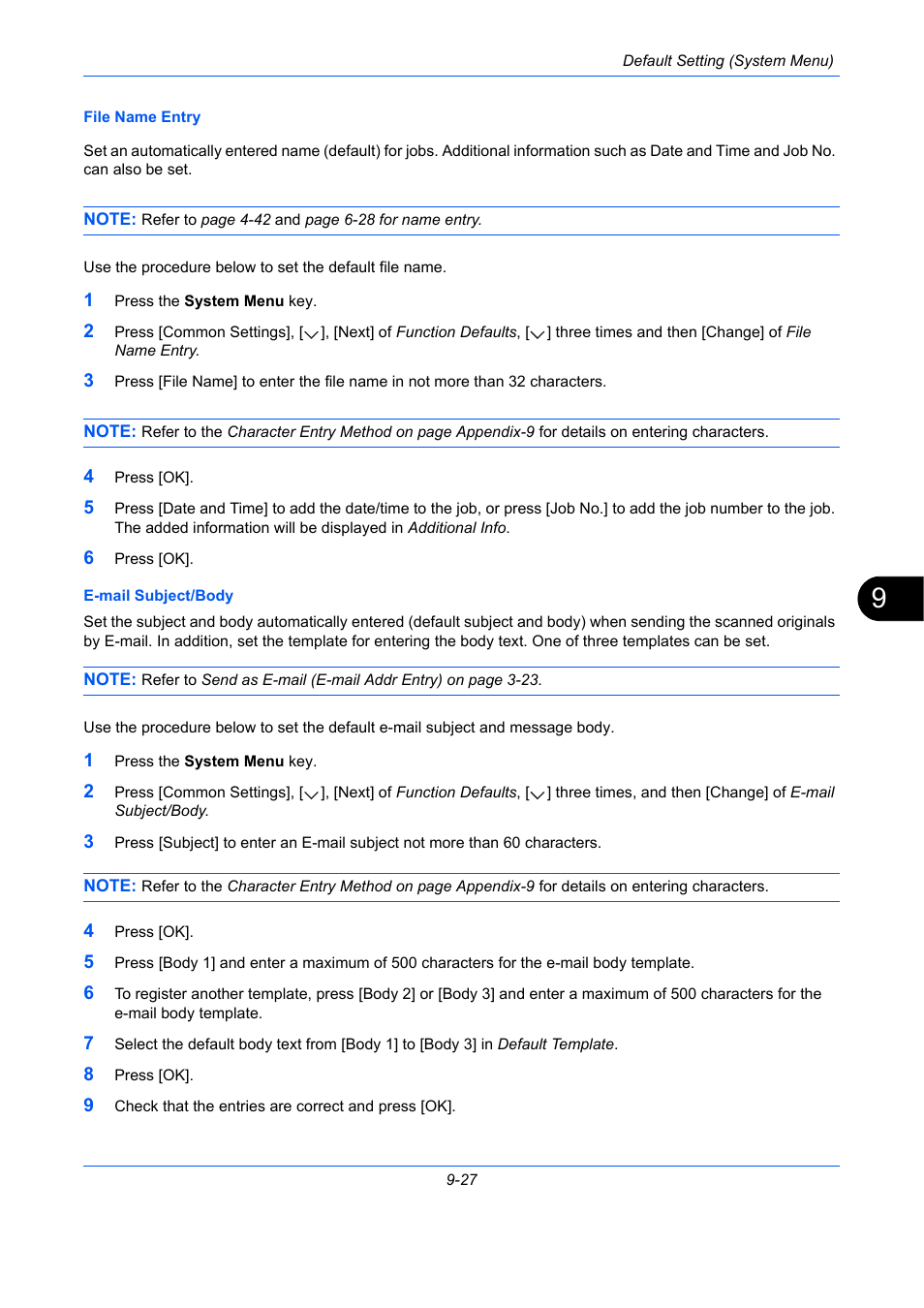 E 9-27), Ge 9-27 | TA Triumph-Adler DC 2435 User Manual | Page 325 / 568