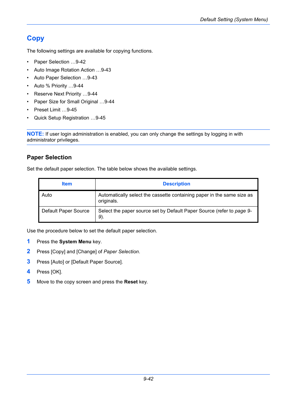 Copy, Paper selection, Copy -42 | TA Triumph-Adler DC 2435 User Manual | Page 340 / 568