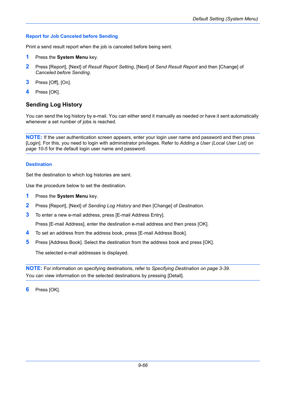 Sending log history | TA Triumph-Adler DC 2435 User Manual | Page 364 / 568