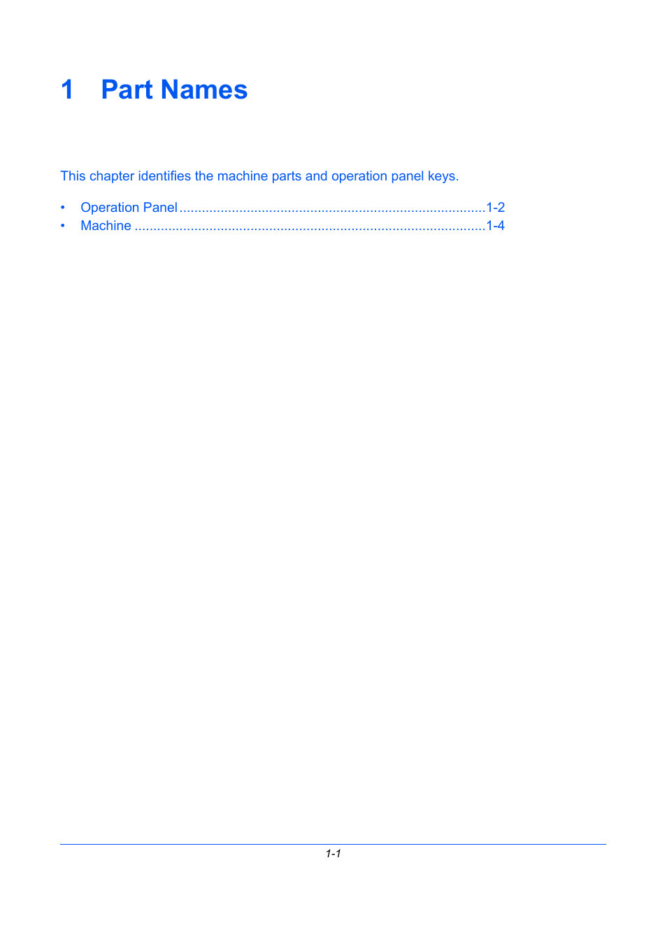 1 part names, Part names, 1 - part names | TA Triumph-Adler DC 2435 User Manual | Page 41 / 568