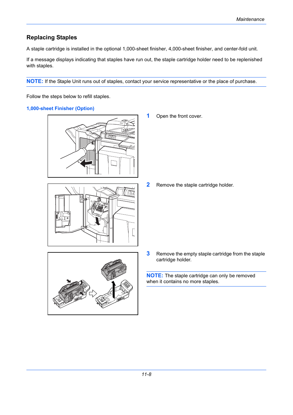 Replacing staples | TA Triumph-Adler DC 2435 User Manual | Page 454 / 568