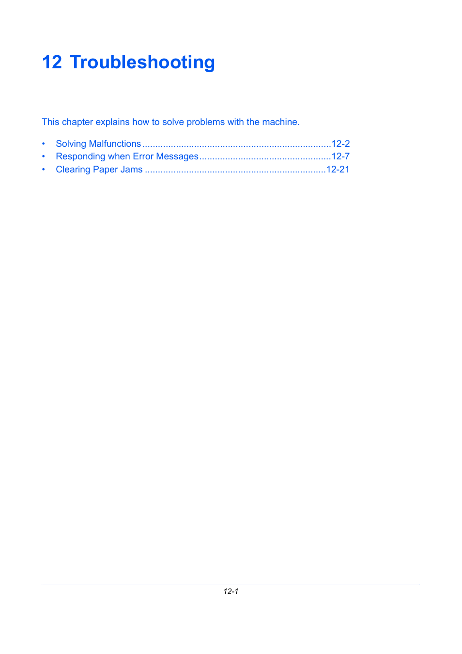 12 troubleshooting, Troubleshooting, 12 - troubleshooting | TA Triumph-Adler DC 2435 User Manual | Page 467 / 568