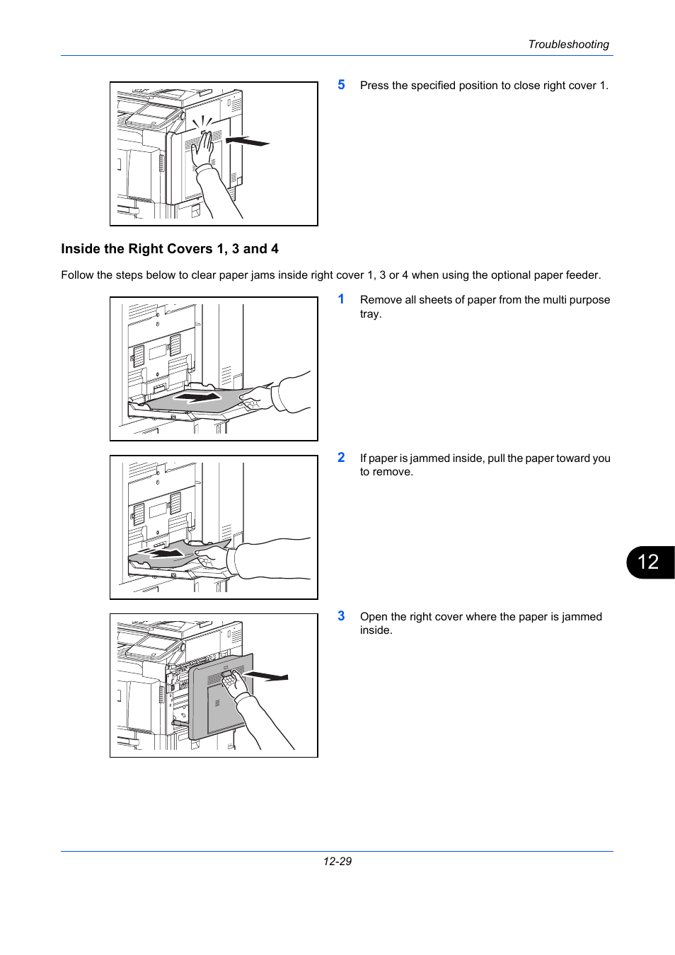 Inside the right covers 1, 3 and 4 | TA Triumph-Adler DC 2435 User Manual | Page 495 / 568