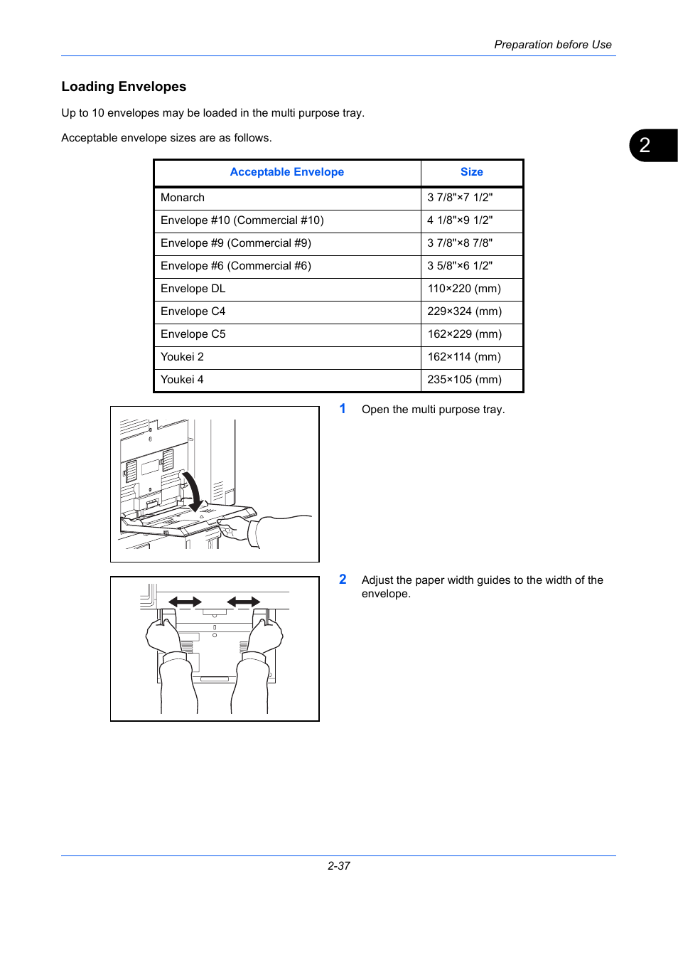 Loading envelopes | TA Triumph-Adler DC 2435 User Manual | Page 83 / 568