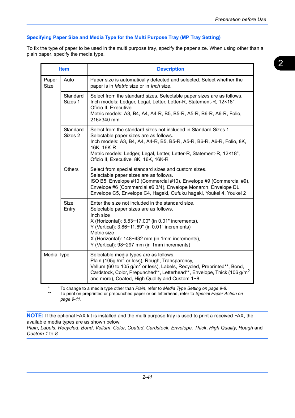 Specifying paper size and | TA Triumph-Adler DC 2435 User Manual | Page 87 / 568