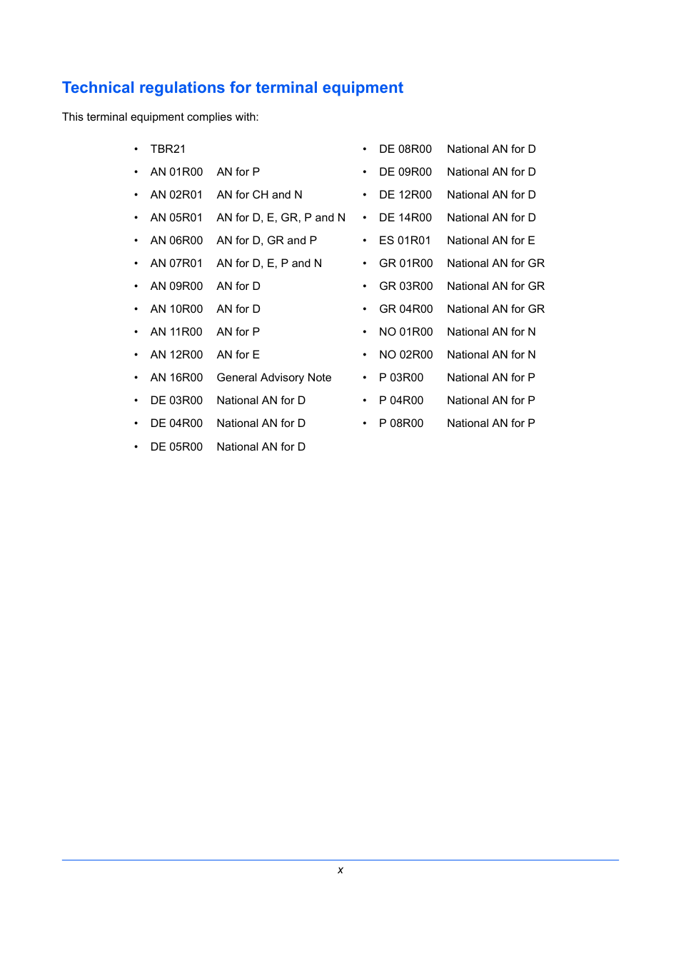 Technical regulations for terminal equipment | TA Triumph-Adler DC 2435 User Manual | Page 12 / 250