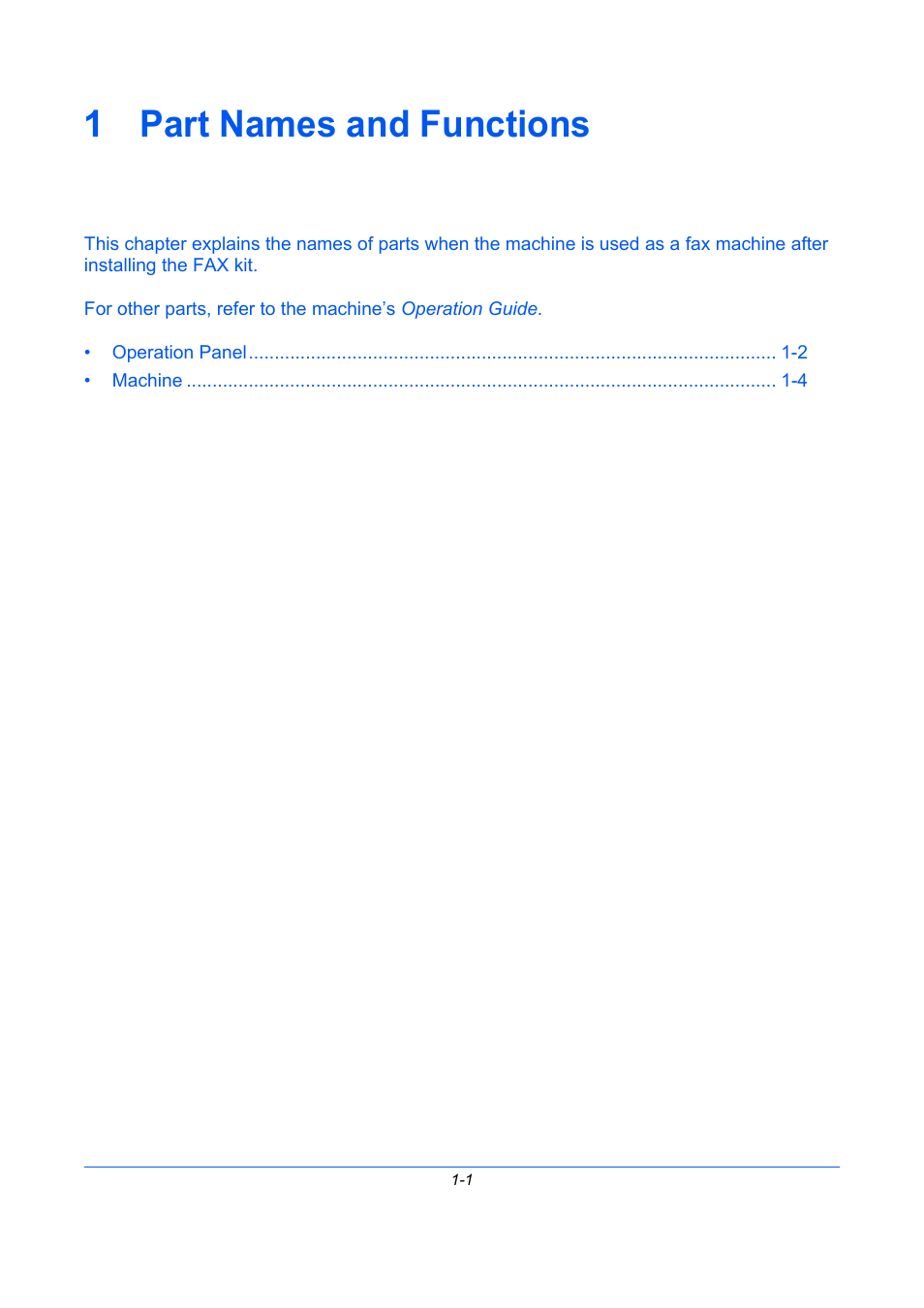 1 part names and functions, Content, Part names and functions | Chapter 1 - part names and functions | TA Triumph-Adler DC 2435 User Manual | Page 19 / 250