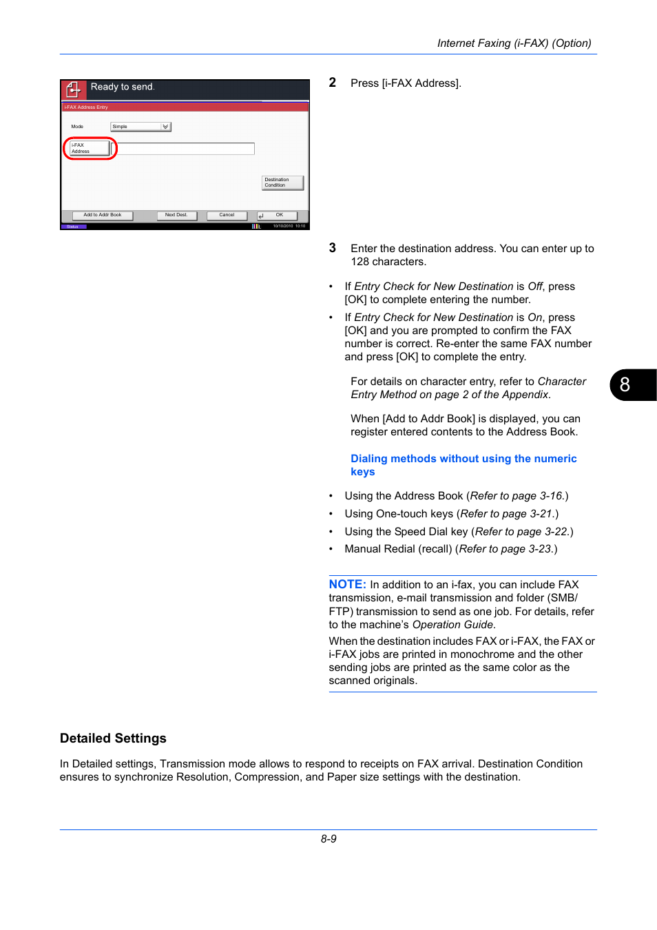 Detailed settings | TA Triumph-Adler DC 2435 User Manual | Page 201 / 250