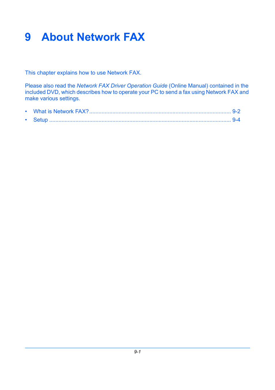 9 about network fax, About network fax, Chapter 9 - about network fax | TA Triumph-Adler DC 2435 User Manual | Page 207 / 250