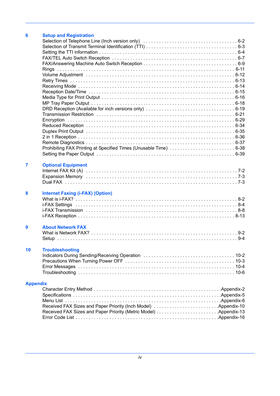 TA Triumph-Adler DC 2435 User Manual | Page 6 / 250