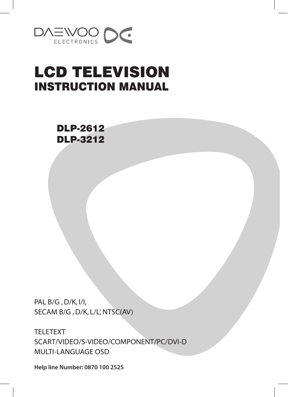 Daewoo DLP-3212 User Manual | 38 pages