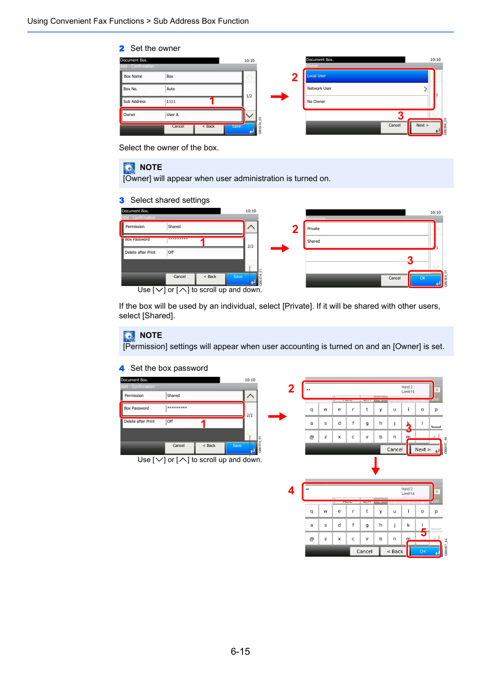 Use [ ] or [ ] to scroll up and down | TA Triumph-Adler DC 6025 User Manual | Page 103 / 216