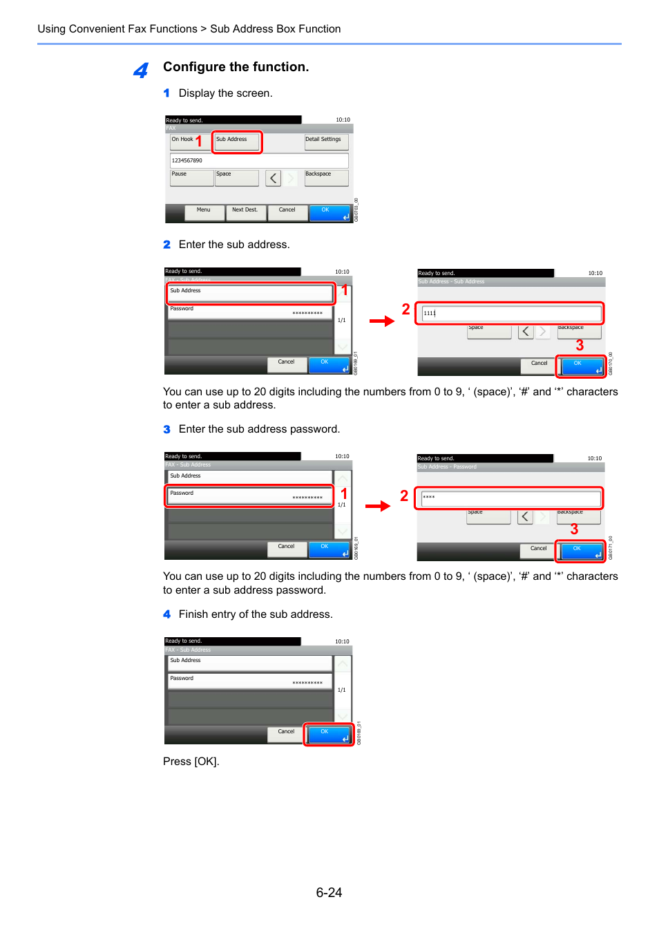 Configure the function | TA Triumph-Adler DC 6025 User Manual | Page 112 / 216
