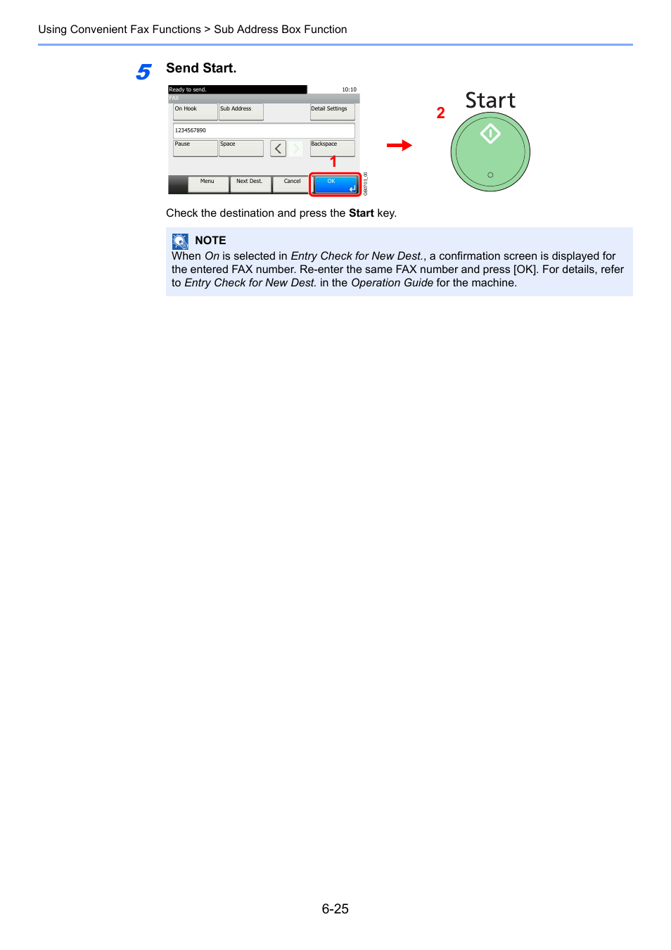 Send start | TA Triumph-Adler DC 6025 User Manual | Page 113 / 216