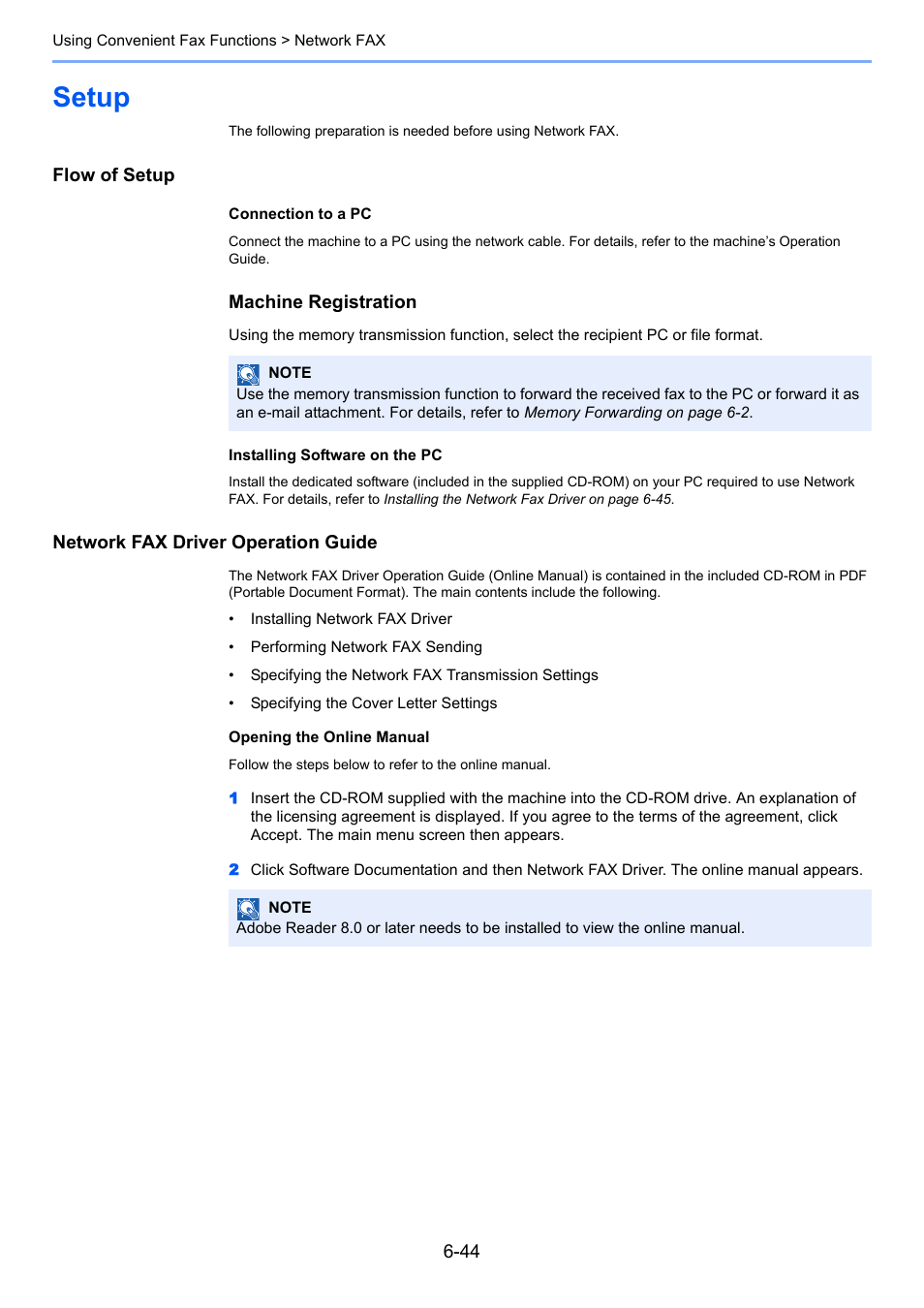 Setup, Setup -44 | TA Triumph-Adler DC 6025 User Manual | Page 132 / 216