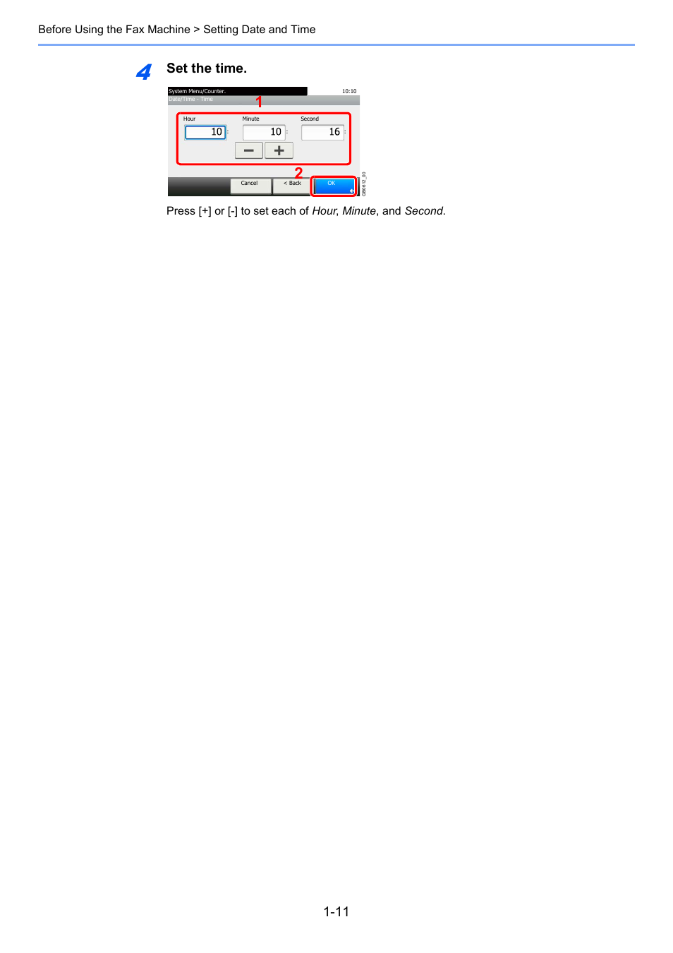 Set the time | TA Triumph-Adler DC 6025 User Manual | Page 26 / 216