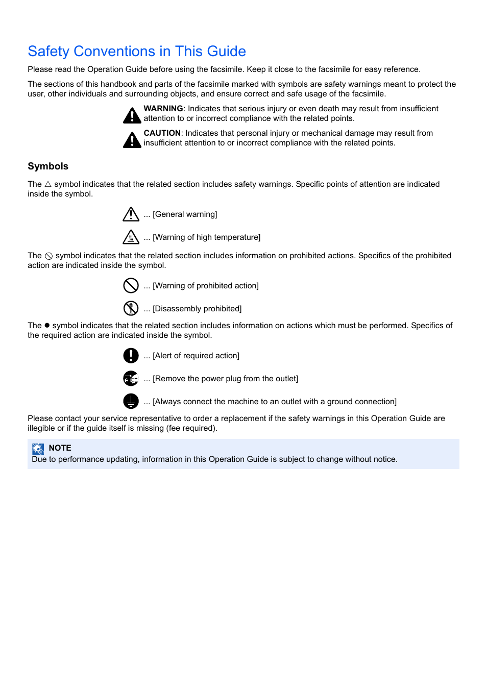 Safety conventions in this guide | TA Triumph-Adler DC 6025 User Manual | Page 3 / 216