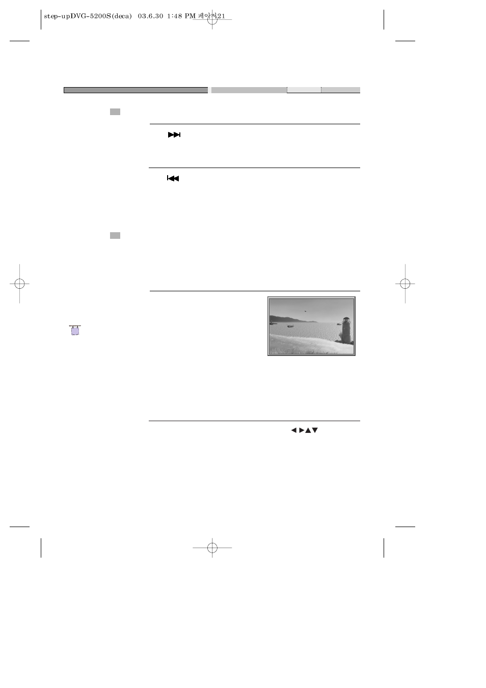 Playing a desired scene | Daewoo DVG-5200S User Manual | Page 22 / 39