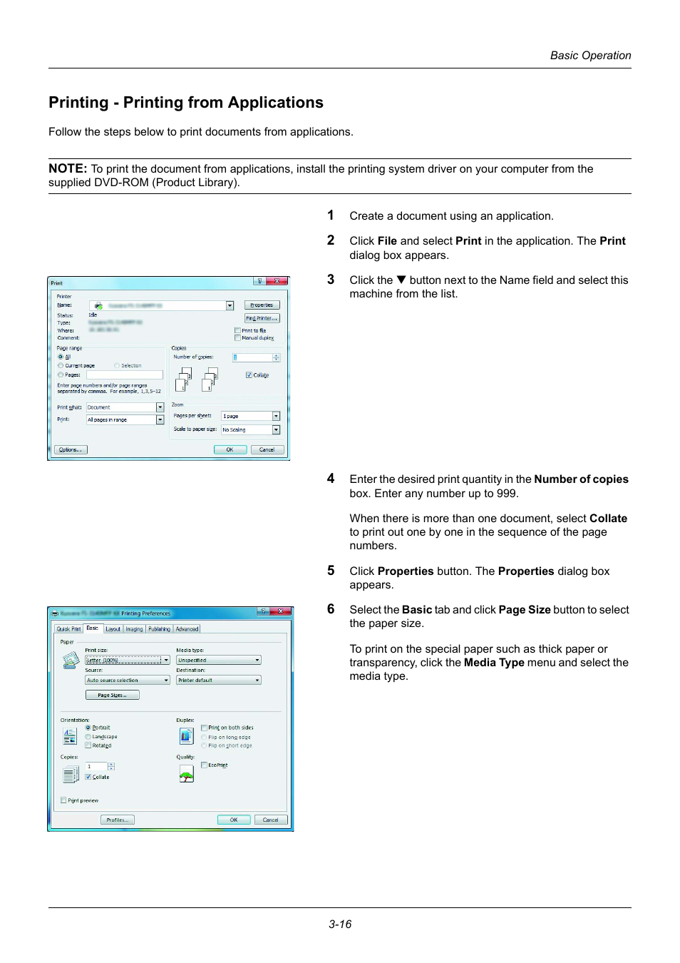 Printing - printing from applications, Printing - printing from applications -16, Printing | Printing from, Applications | TA Triumph-Adler DC 6140L User Manual | Page 106 / 446