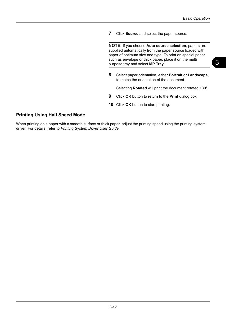 Printing using half speed mode | TA Triumph-Adler DC 6140L User Manual | Page 107 / 446