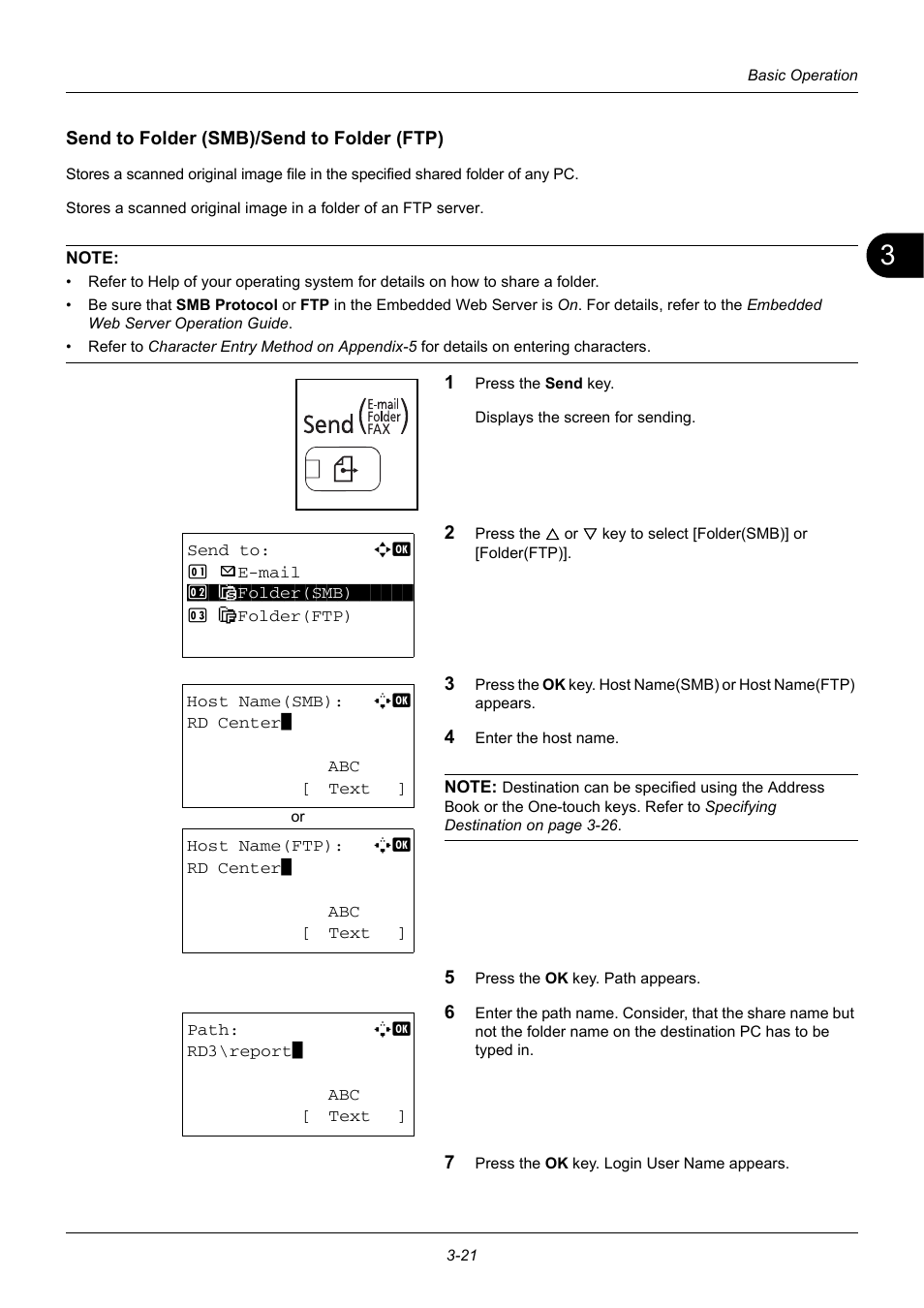 Send to folder (smb)/send to folder (ftp) | TA Triumph-Adler DC 6140L User Manual | Page 111 / 446