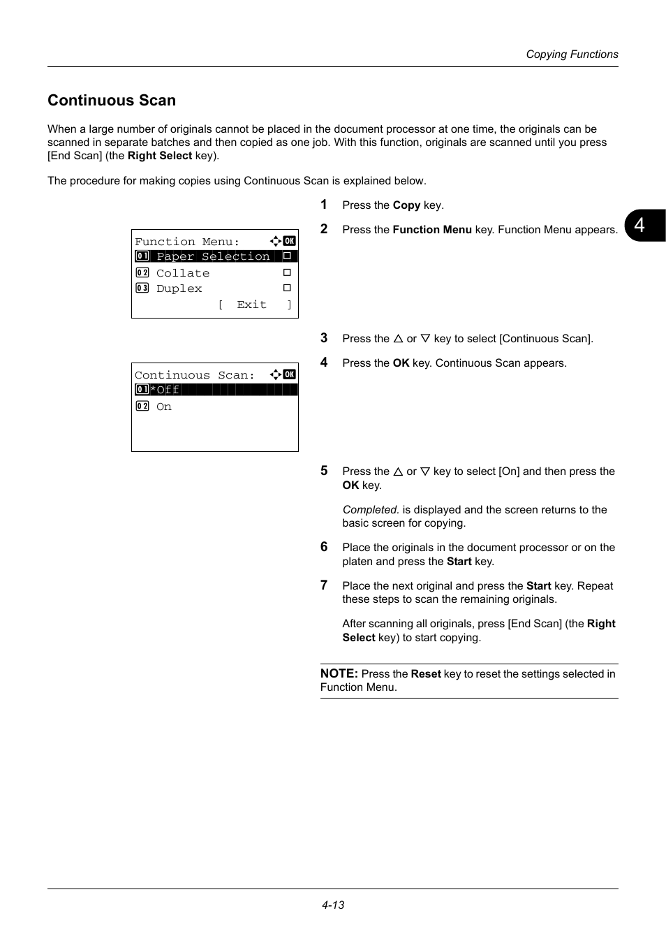 Continuous scan, Continuous scan -13 | TA Triumph-Adler DC 6140L User Manual | Page 133 / 446