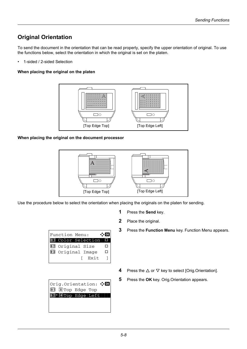 Original orientation, Original orientation -8 | TA Triumph-Adler DC 6140L User Manual | Page 146 / 446