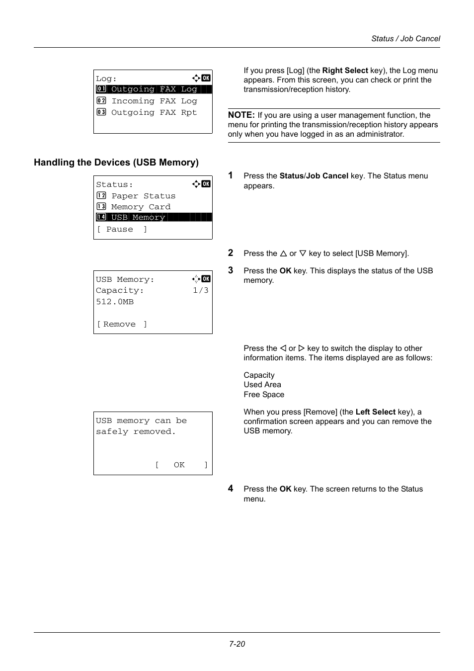 Handling the devices (usb memory) | TA Triumph-Adler DC 6140L User Manual | Page 196 / 446