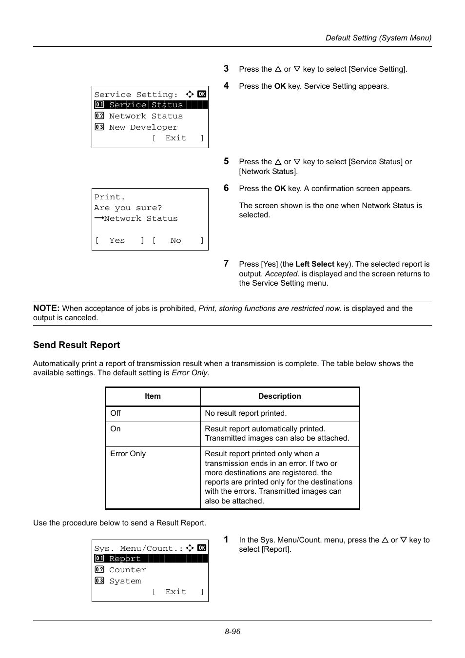 Send result report | TA Triumph-Adler DC 6140L User Manual | Page 292 / 446