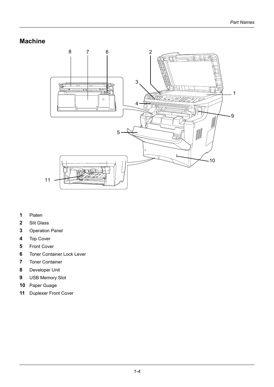Machine, Machine -4 | TA Triumph-Adler DC 6140L User Manual | Page 32 / 446