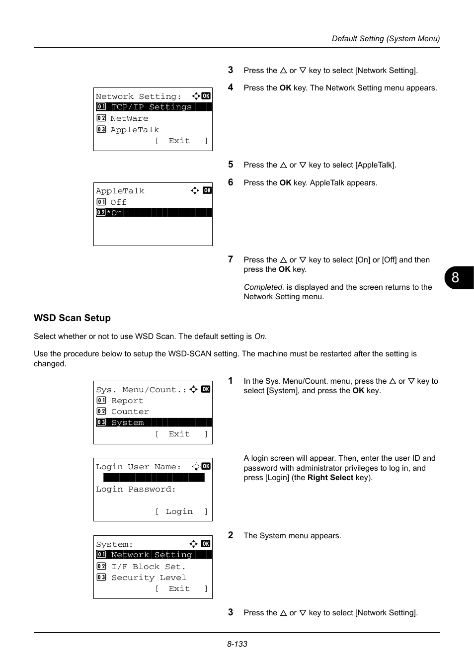 Wsd scan setup | TA Triumph-Adler DC 6140L User Manual | Page 329 / 446