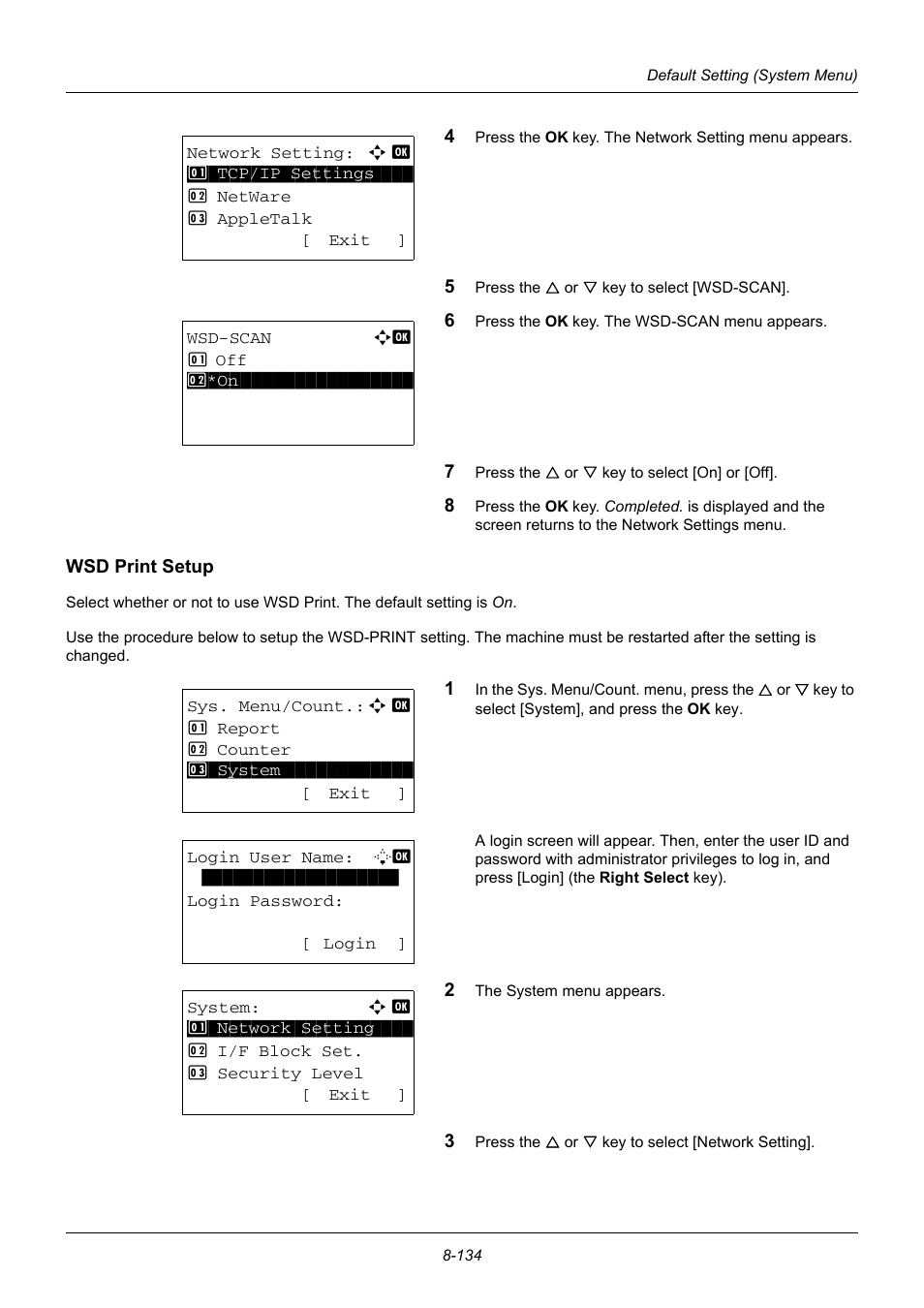 Wsd print setup | TA Triumph-Adler DC 6140L User Manual | Page 330 / 446