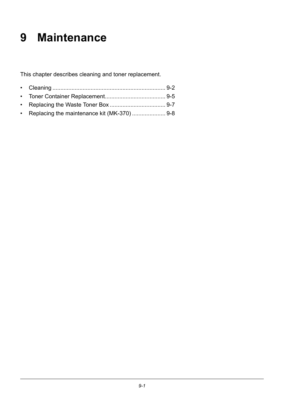 9 maintenance, Maintenance, 9 - maintenance | TA Triumph-Adler DC 6140L User Manual | Page 347 / 446