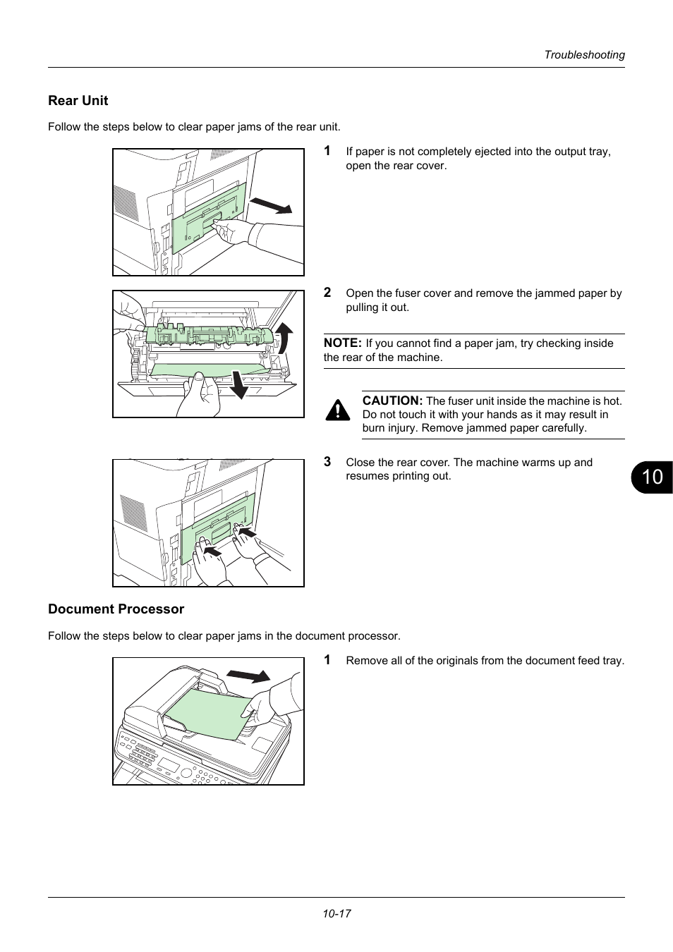 Rear unit, Document processor | TA Triumph-Adler DC 6140L User Manual | Page 373 / 446